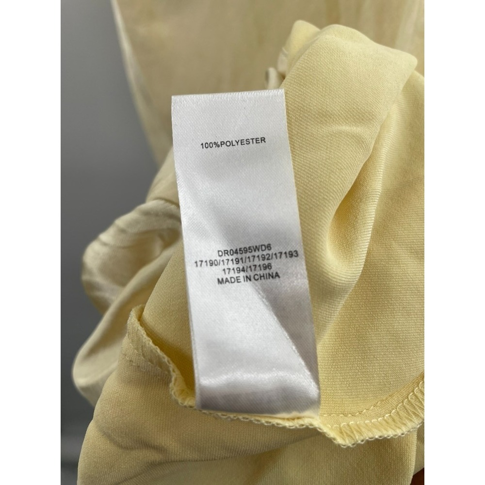 NWT Meshki Yvette Slip Maxi Dress Asymmetrical Hem Women's Small Butter Yellow - Picture 12 of 13